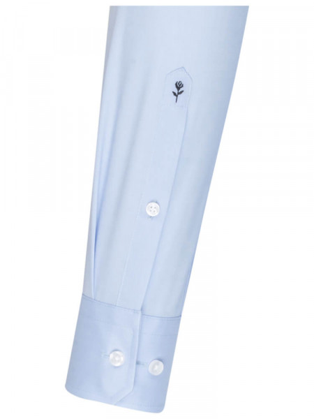 SEIDENSTICKER Extra Slim Fit Skjorte Lyseblå Business Kent Fil à Fil - Visning 1