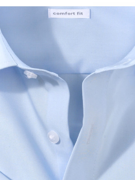 OLYMP Comfort Fit Skjorte Lyseblå New Kent Popeline - Visning 1