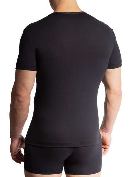 OLAF BENZ Regular Fit Sort Feinripp