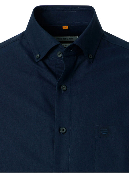 REDMOND Regular Fit Skjorte Marine Button-Down Fein Oxford - Visning 1