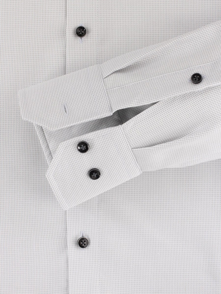 VENTI Regular Fit Skjorte Lysegrå Kent Struktur - Visning 2