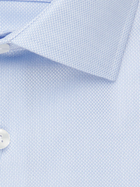 SEIDENSTICKER Regular Fit Skjorte Lyseblå Business Kent Struktur - Visning 3