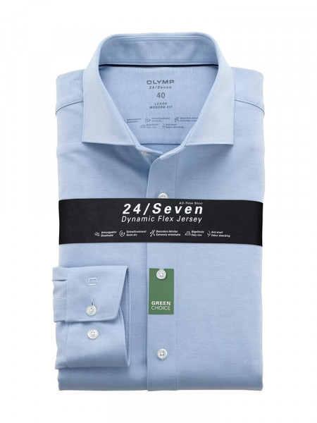 OLYMP Luxor 24/Seven modern fit jersey skjorte