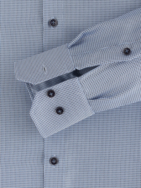 VENTI Regular Fit Skjorte Medium blå Kent Struktur - Visning 2