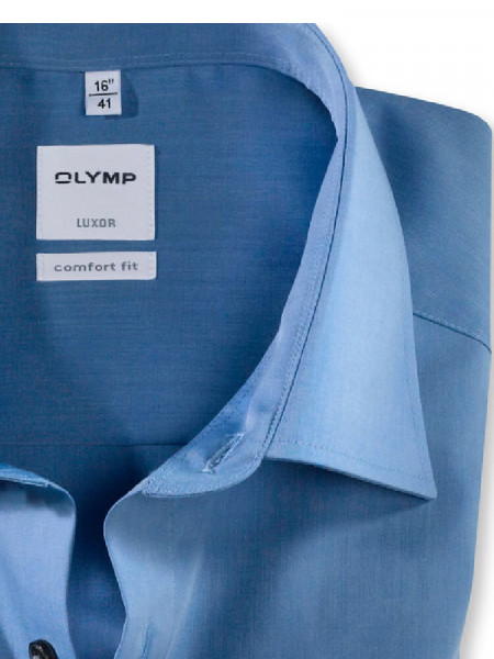 OLYMP Comfort Fit Skjorte Medium blå New Kent Chambray