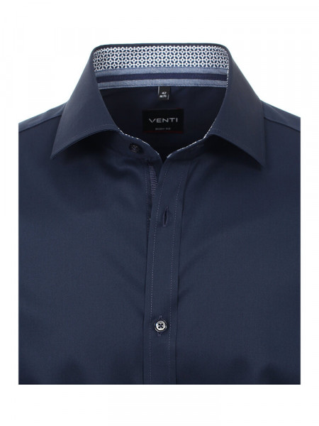 VENTI Slim Fit Skjorte Marine Kent Twill - Visning 1