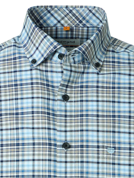 REDMOND Comfort Fit Skjorte Lyseblå Button-Down Fein Oxford - Visning 1