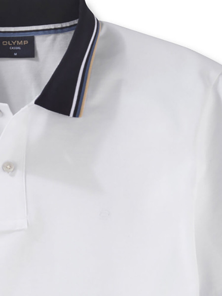 OLYMP Polo Hvid Piqué