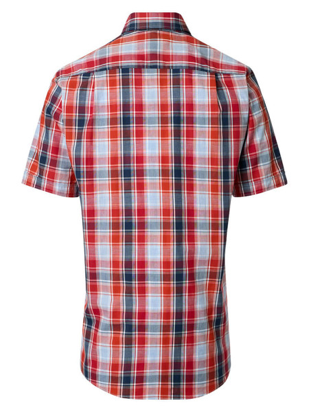 REDMOND Comfort Fit Skjorte Rød Button-Down Hyperflex Dobby