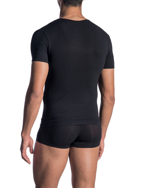 OLAF BENZ Regular Fit Sort Microfaser