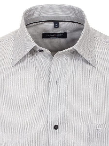 CASAMODA Comfort Fit Skjorte Lysegrå Kent Struktur - Visning 1