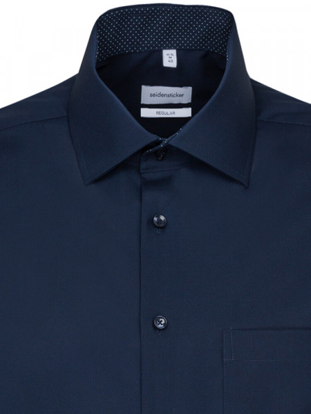 SEIDENSTICKER Regular Fit Skjorte Marine Business Kent Popeline - Visning 2