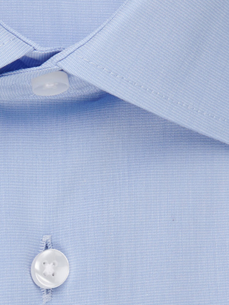 SEIDENSTICKER Tailored Fit Skjorte Lyseblå Business Kent Fil à Fil - Visning 3