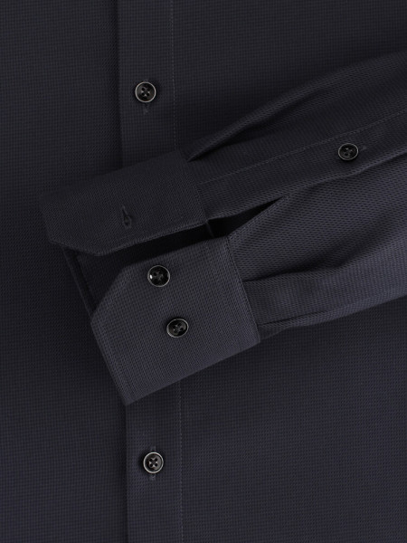 VENTI Regular Fit Skjorte Sort Kent Struktur - Visning 2