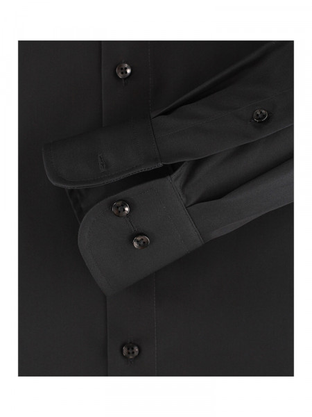 CASAMODA Comfort Fit Skjorte Sort Kent Popeline - Visning 2