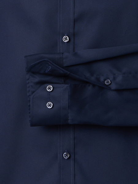 VENTI Slim Fit Skjorte Marine Kent Popeline - Visning 2