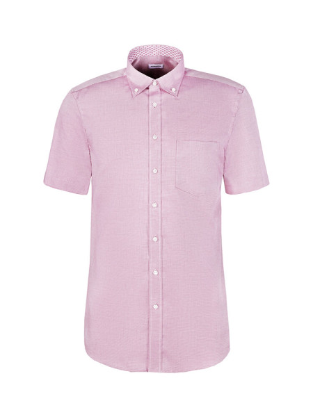 SEIDENSTICKER Regular Fit Skjorte Rød Button-Down Struktur