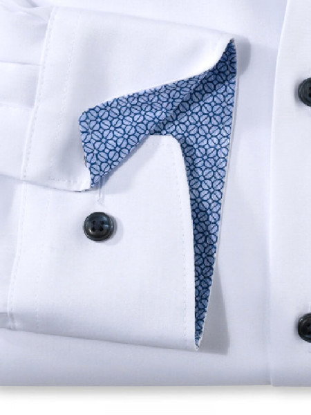 OLYMP Comfort Fit Skjorte Hvid New Kent Popeline - Visning 2