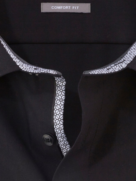 OLYMP Comfort Fit Skjorte Sort New Kent Popeline