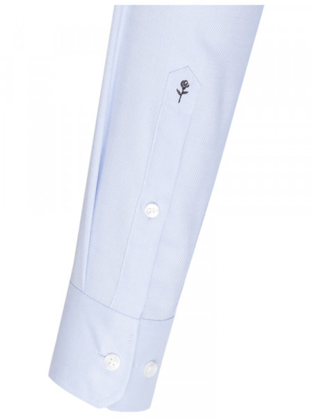 SEIDENSTICKER Slim Fit Skjorte Lyseblå Business Kent Struktur - Visning 1