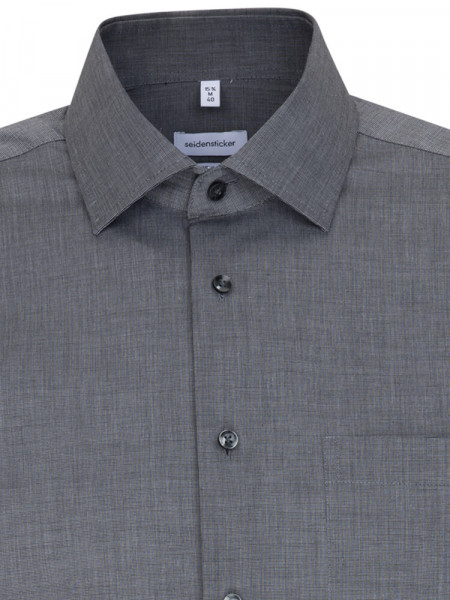 SEIDENSTICKER Regular Fit Skjorte Antracit Business Kent Fil à Fil - Visning 2