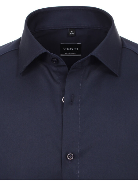VENTI Regular Fit Skjorte Marine Kent Twill - Visning 1