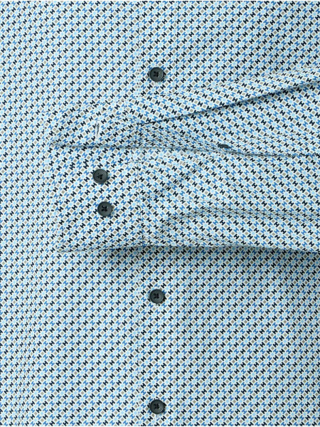 REDMOND Comfort Fit Skjorte Lyseblå Kent Print - Visning 2