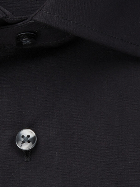 SEIDENSTICKER Regular Fit Skjorte Sort Business Kent Popeline - Visning 3