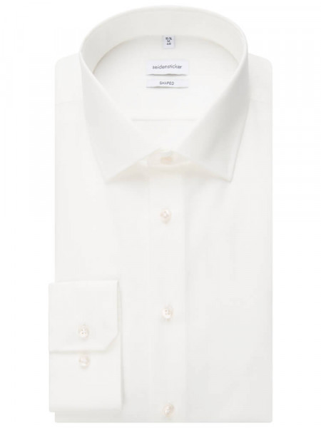 SEIDENSTICKER Tailored Fit Skjorte Lys beige Business Kent Popeline - Visning 4