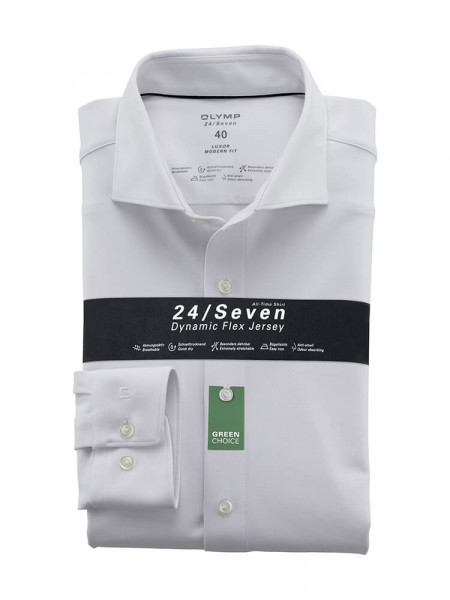 OLYMP Luxor 24/Seven modern fit jersey skjorte
