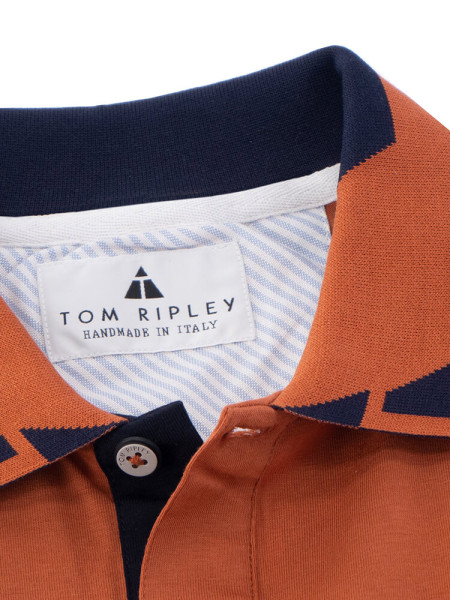 TOM RIPLEY Polo Orange Extrafeine Qualität - Visning 2