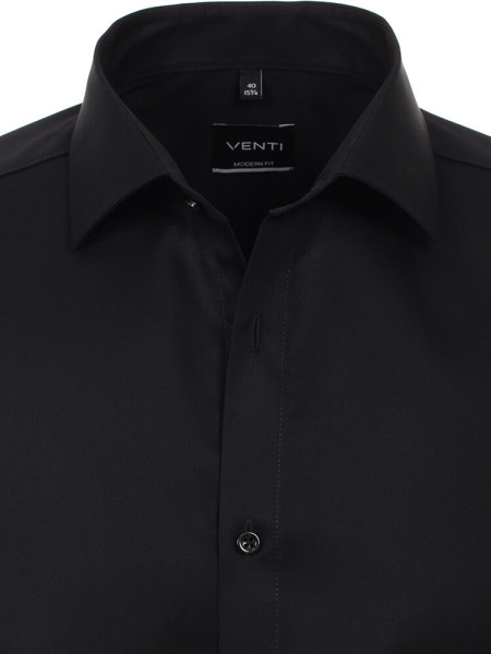 VENTI Regular Fit Skjorte Sort Kent Twill - Visning 1