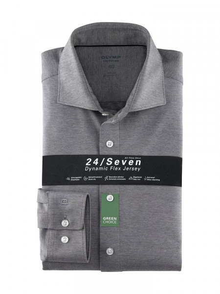OLYMP Luxor 24/Seven modern fit jersey skjorte