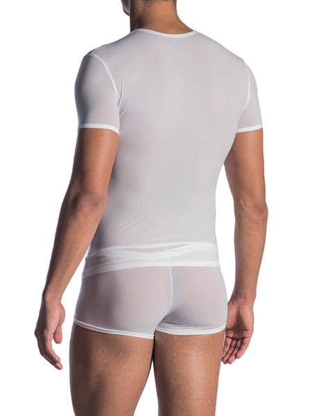 OLAF BENZ Regular Fit Hvid Microfaser