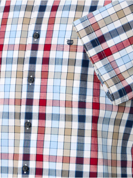 REDMOND Regular Fit Skjorte Rød Kent Struktur - Visning 2