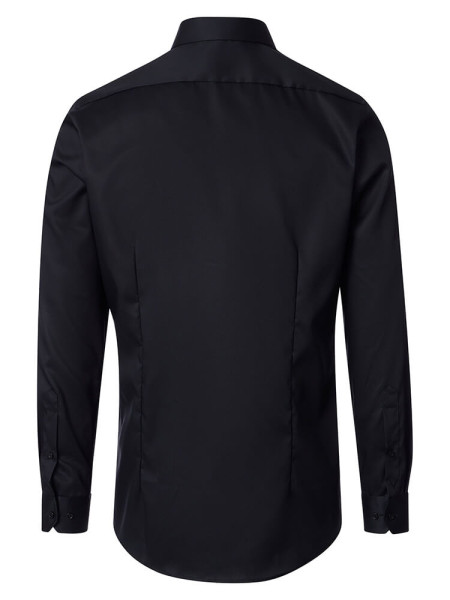 VENTI Slim Fit Skjorte Sort Kent Popeline