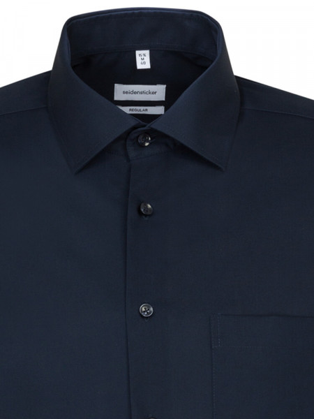 SEIDENSTICKER Regular Fit Skjorte Marine Business Kent Popeline - Visning 2