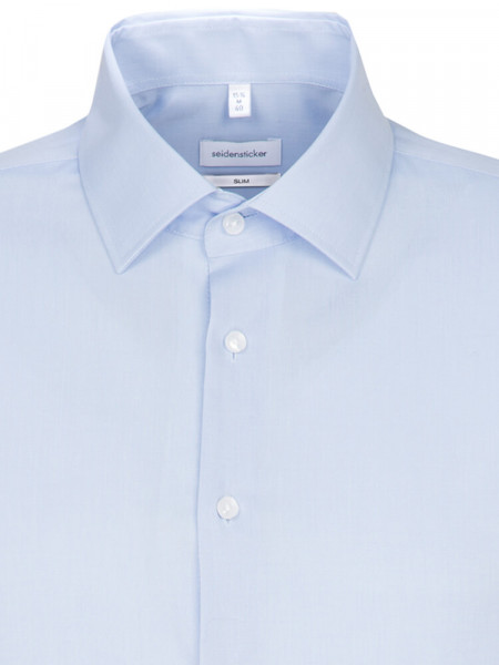 SEIDENSTICKER Slim Fit Skjorte Lyseblå Business Kent Fil à Fil - Visning 2
