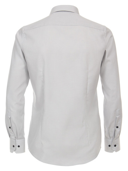 VENTI Regular Fit Skjorte Lysegrå Kent Struktur