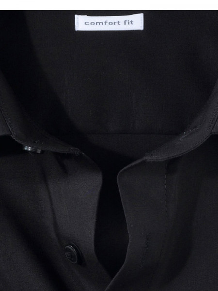 OLYMP Comfort Fit Skjorte Sort New Kent Popeline - Visning 1