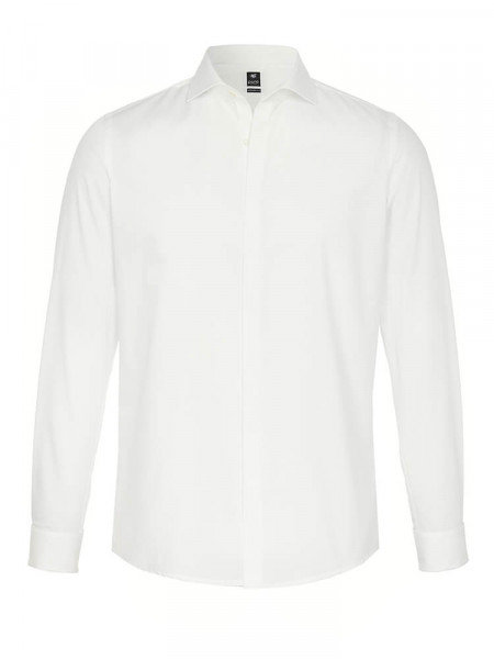 PURE Regular Fit Skjorte Lys beige Haifisch Popeline - Visning 1