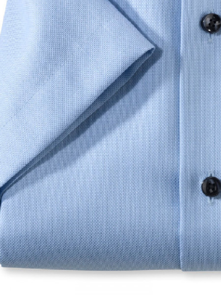 OLYMP Regular Fit Skjorte Lyseblå Global Kent Struktur - Visning 2