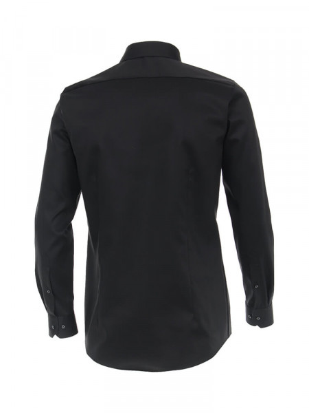 VENTI Slim Fit Skjorte Sort Kent Twill