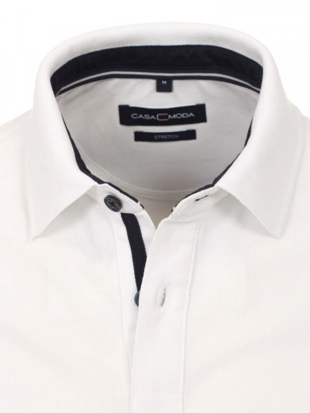 CASAMODA Polo Hvid Piqué - Visning 1