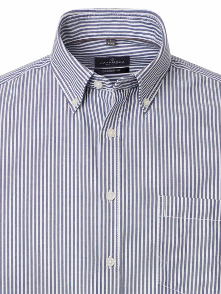 CASAMODA Comfort Fit Skjorte Mørkeblå Button-Down Easy Care  - Visning 1