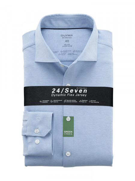 OLYMP No. Six 24/Seven super slim jersey skjorte
