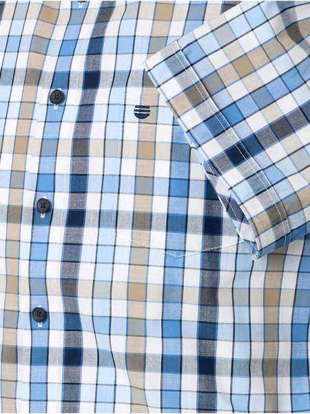 REDMOND Regular Fit Skjorte Lyseblå Kent Struktur - Visning 2