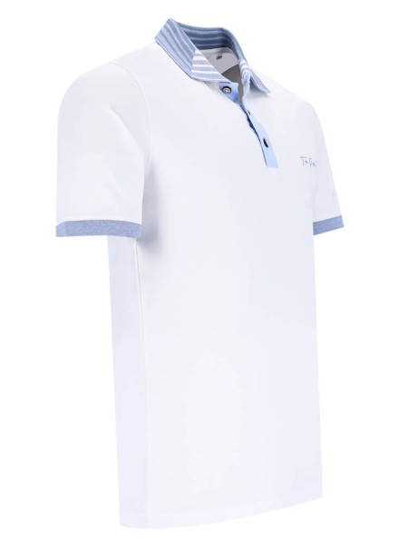 TOM RIPLEY Polo Hvid Extrafeine Qualität - Visning 1