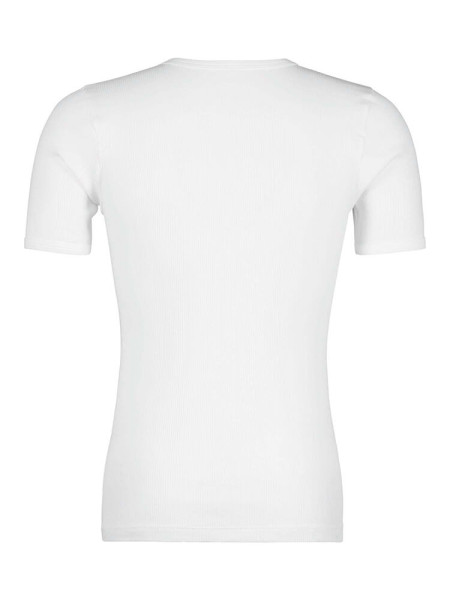 HUBER Regular Fit Hvid Doppelrippenstich - Visning 2