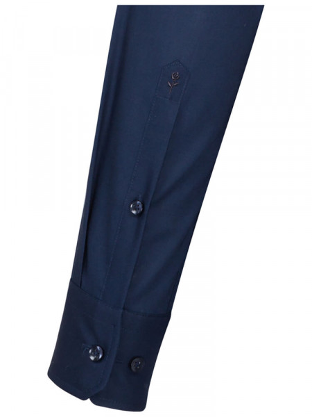 SEIDENSTICKER Slim Fit Skjorte Marine Business Kent Popeline - Visning 1